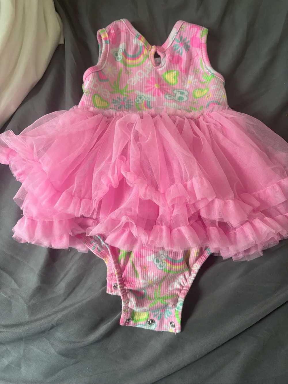 Barbie Pink Tulle Tutu Baby Dress Size-18 months